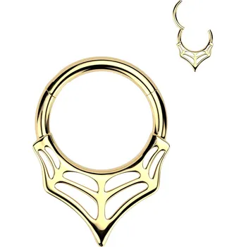 Piercing Šperky4U Zlacený ocelový kruh - helix / cartilage / septum piercing - SG123-GD