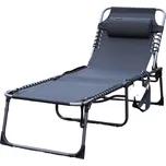 King Camp Bavaria skládací lehátko šedé