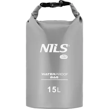 turistický batoh NILS CAMP Nepromokavý vak NILS Camp NC1703 15L šedý