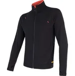 pánská mikina celozip SENSOR MERINO UPPER pánská mikina celozip, černá - L