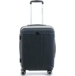 Malý cestovní kufr do letadla, kabinový, skořepinový, ABS, 40 l, Worldline 630 černá