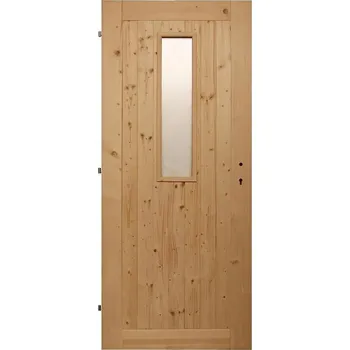 Interiérové dveře Dveře palubkové prosklené 80 x 197 cm levé