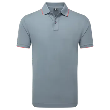Pánské tričko FootJoy Tipped Pique L, Flint/Hibiscus, pánské
