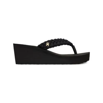 Dámské žabky Žabky Tommy Hilfiger Th Wedge Braided Summer Sandal FW0FW09198 Černá 39