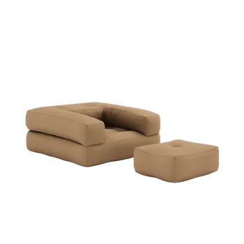 Křeslo KARUP DESIGN Rozkládací křeslo CUBE 3v1 hnědé 815755090190