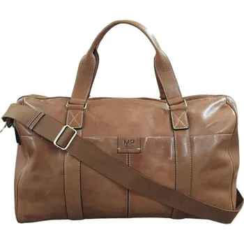 Cestovní taška Marta Ponti cestovní kožená taška koňaková C240002 CAMEL
