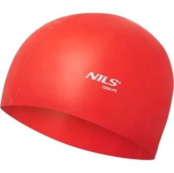 Plavecká čepice NILS Aqua Silikonová čepice NILS Aqua NQC RD01 červená