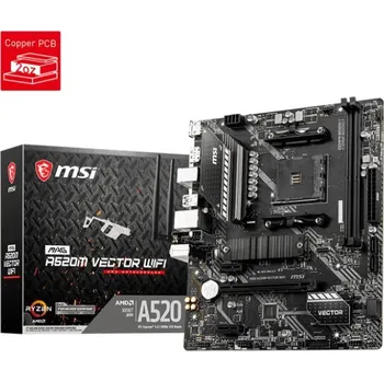 Základní deska MSI MB Sc AM4 MAG A520M VECTOR WIFI, AMD A520, 2x DDR4, WiFi, 1x DP, 1x HDMI, m-ATX