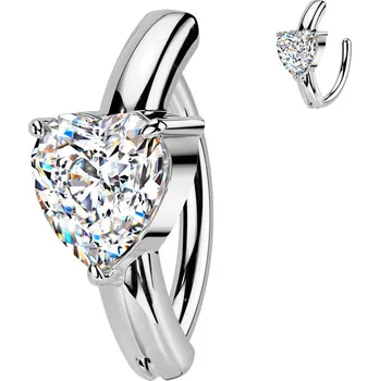 Piercing Šperky4U Piercing do pupíku se srdíčkem - WP0092