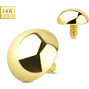 Piercing Šperky4U Zlatý piercing - dermál půlkulička 4 mm, Au 585/1000 - ZL01047-04-YG