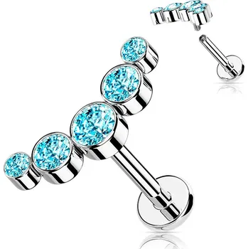 Módní doplněk Šperky4U Piercing do brady se zirkony - LB1113Q-1208