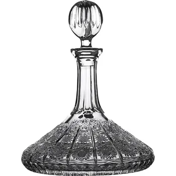 Bohemia Crystal broušená karafa na likér, rum, whisky- bohatý brus Klasik 1000ml