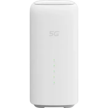 Bílý 5G mobilní Wi-Fi router se slotem pro SIM kartu Dva 2,5Gb síťové porty Připojení až 128 zařízení