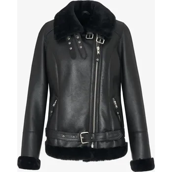 Dámská mikina Sikora Dámská kožešinová pilotka Klaudie - černá