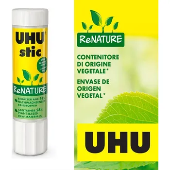 Lepidlo UHU stic ReNATURE Lepí papír, karton, fotografie a mnoho jiných materiálů. Balení 8,2g
