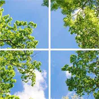 Dekorativní svítidlo Dekorativní LED svítidlo - LED panel - motiv stromy - sada 4 panelů