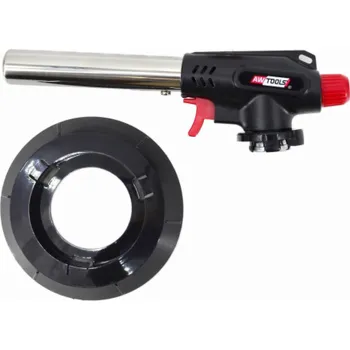Stavební hořák AWTools PLYNOVÝ HOŘÁK - PIEZO TYP 4 DLOUHÝ + ZÁKLADNA VÁLCE