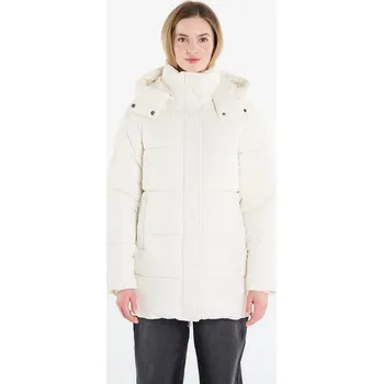 Dámský kabát Kabát Desigual Padded Cadera Flock Coat White XS