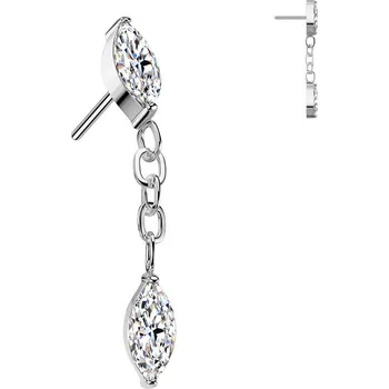 Piercing Šperky4U Ozdobná část k PUSH IN piercingu TITAN - TIT1538-C