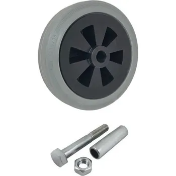Pojezdové kolečko Pryžové kolo s plastovým diskem a montážní sestavou 200 mm