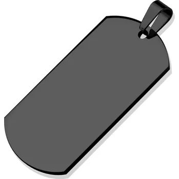 Přívěsek Šperky4U Ocelový přívěšek - vojenská známka EXTRA VELKÁ, černá - DR1010-K