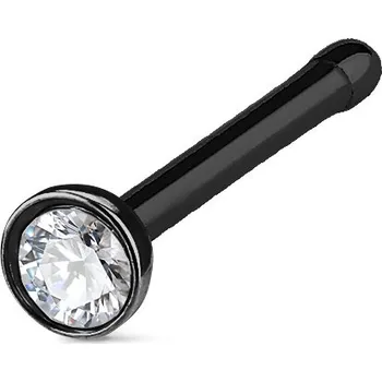 Piercing Šperky4U Černý piercing do nosu - N0048-K