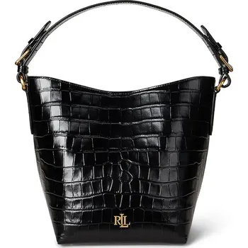 Kabelka Kožená kabelka Lauren Ralph Lauren 431980189 černá 99X, vel. ONE SIZE