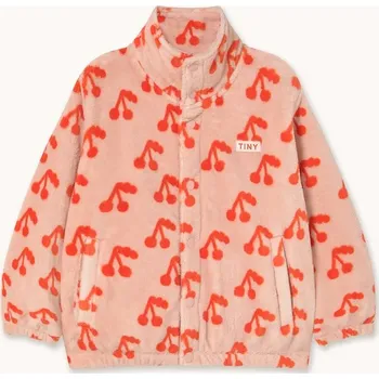 Dětská bunda Tinycottons CHERRIES POLAR JACKET AW25.568 oranžová 24X, vel. 104