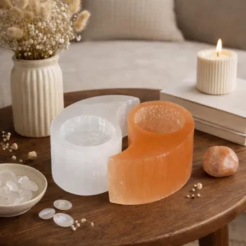 Dekorativní svítidlo Svícen selenitový - Ying Yang