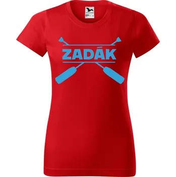 Dámské tričko DOBRÝ TRIKO Dámské tričko s potiskem Zadák pádla Barva: Červená, Velikost: S