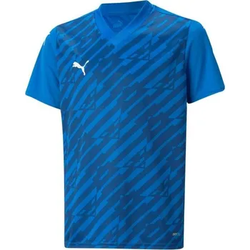 Dětský fotbalový dres Puma TEAMULTIMATE JERSEY JR 140 Modrá, Tmavě modrá, Bílá