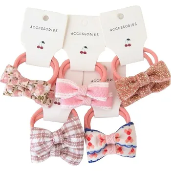 Ozdoba do vlasů Sada 10ks silných barevných dětských gumiček do vlasů s mašličkami, rozměr 2 cm x 4 cm - Varianta 1