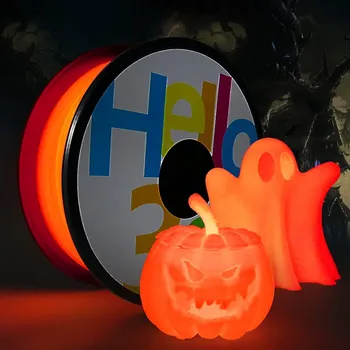 Filament HELLO3D 1 kg PLA Svítící ve tmě (Luminous) Barva: Červená