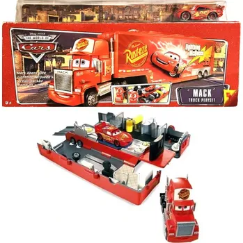 autíčko Mattel Cars (Auta) Mack Truck (rozkládací kamion) + Lightning McQueen (Blesk)