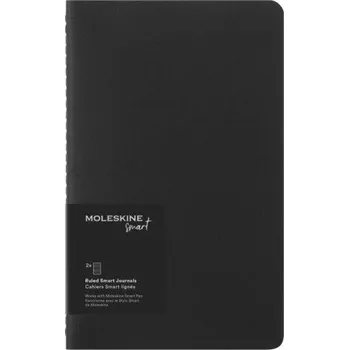 Zápisník Moleskine Smart Cahier Sešit 2 ks černý L, linkované