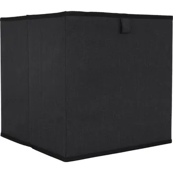 Úložný box Intesi Poli černá látková krabice 30x30 do regálu skládací dekorativní