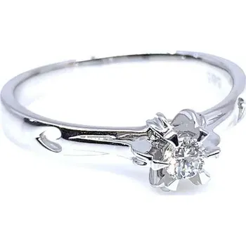 Prsten Diante Zlatý prsten s briliantem CKWAJR23798W-1