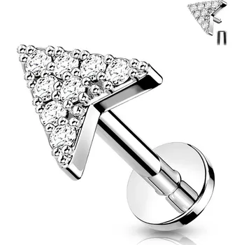 Piercing Šperky4U Labreta / cartilage piercing - šipka - LB0032ST-1208