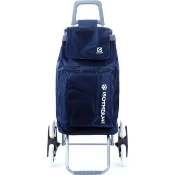 Nákupní taška Velká nákupní taška na 6 kolečkách s termokapsou 50l Madisson A22030 tmavě modrá