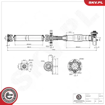 Poloosa kola Hnací hřídel - poloosa ESEN SKV 76SKV178
