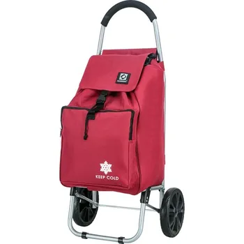 Nákupní taška Nákupní taška na 2 kolečkách 55l Madisson 42028 červená