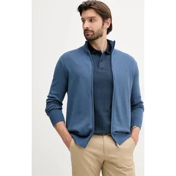 Pánský svetr Bavlněný svetr Tommy Hilfiger MW0MW36517 modrá 95B, vel. L