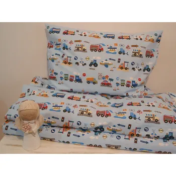 Povlečení Pro útulný domov Povlečení do postýlky Dopravní prostředky ROZMĚR: 35 x 55 + 110 x 125 cm - Ikea rozměr