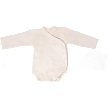 Kojenecký body Dětské body zavinovací z merino vlny a hedvábí Cosilana s dlouhým rukávem krémové Velikost: 50/56