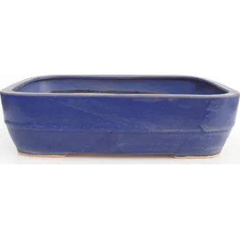 Květináč Keramická bonsai miska 28,5 x 21 x 7,5 cm modrá