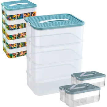 Hračka pro nejmenší Doris Úložný box na stavebnice, 4 patra