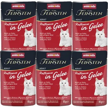 Krmivo pro kočku ANIMONDA Vom Feinsten Raffinesse kuře s hovězím masem 6x85g