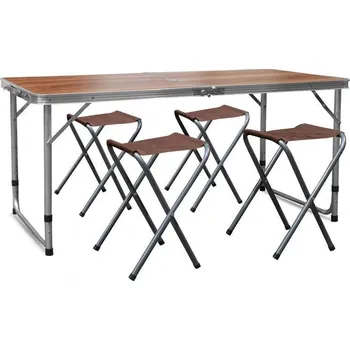 Aga MR4100 Kempingový skládací set Hnědý (VÝPRODEJ) + DÁREK