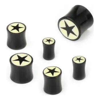 Piercing Šperky4U Plug od ucha - hvězda - PL01074-22