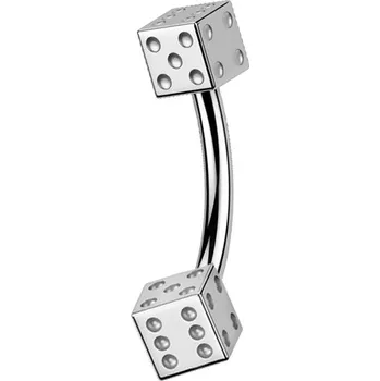 Piercing Šperky4U Piercing do obočí - kostky - OB01079-33